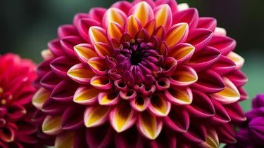 Dália em tons intensos