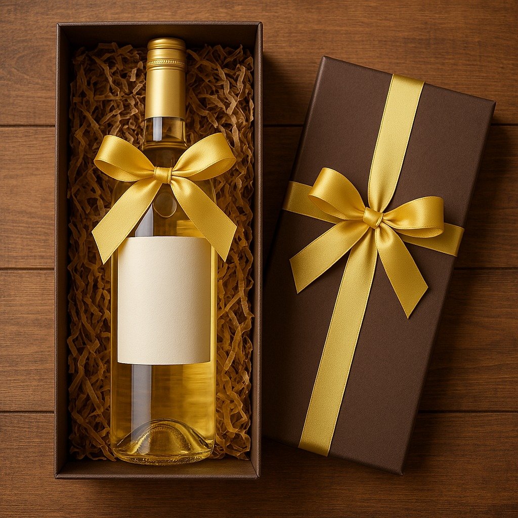 Garrafa em caixa presente para compor a escolha final